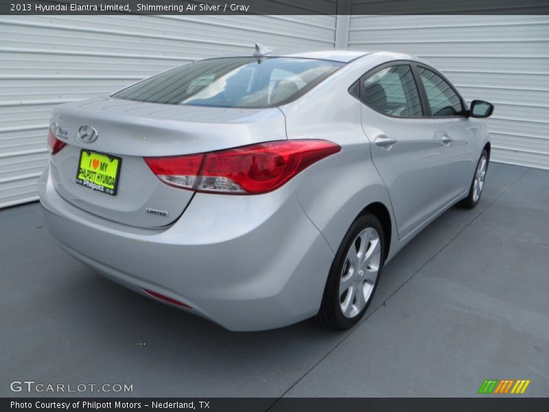 Shimmering Air Silver / Gray 2013 Hyundai Elantra Limited