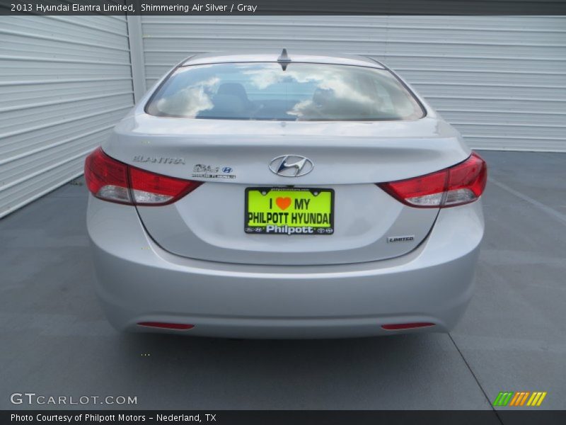 Shimmering Air Silver / Gray 2013 Hyundai Elantra Limited
