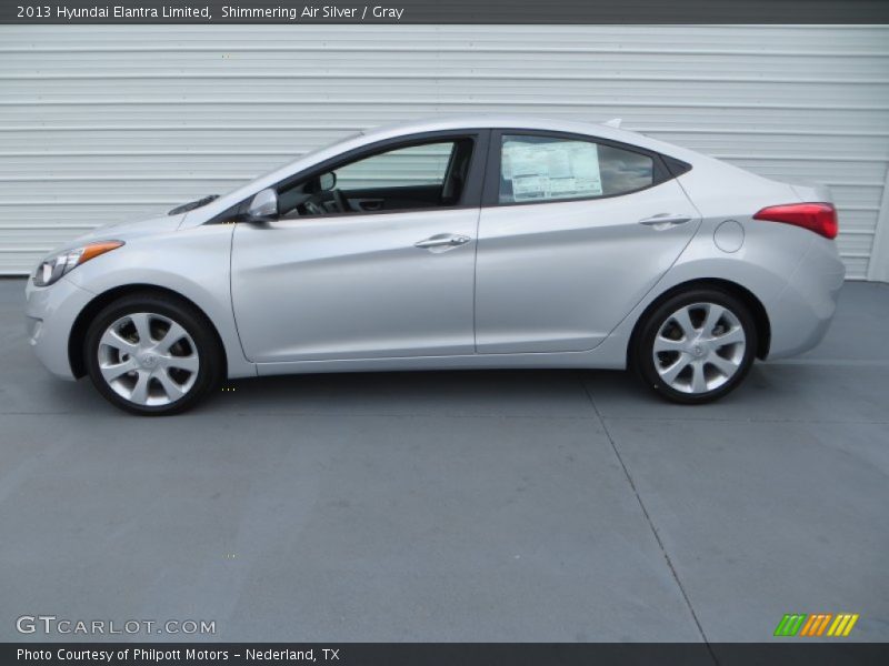 Shimmering Air Silver / Gray 2013 Hyundai Elantra Limited