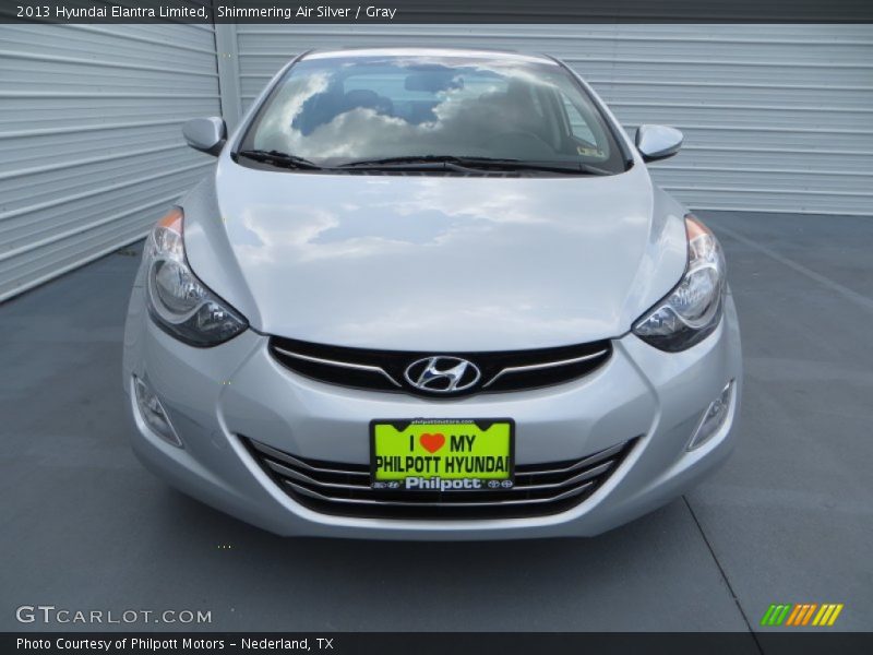 Shimmering Air Silver / Gray 2013 Hyundai Elantra Limited