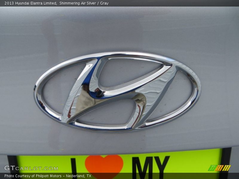 Shimmering Air Silver / Gray 2013 Hyundai Elantra Limited