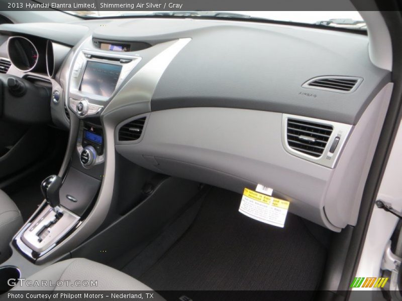 Shimmering Air Silver / Gray 2013 Hyundai Elantra Limited