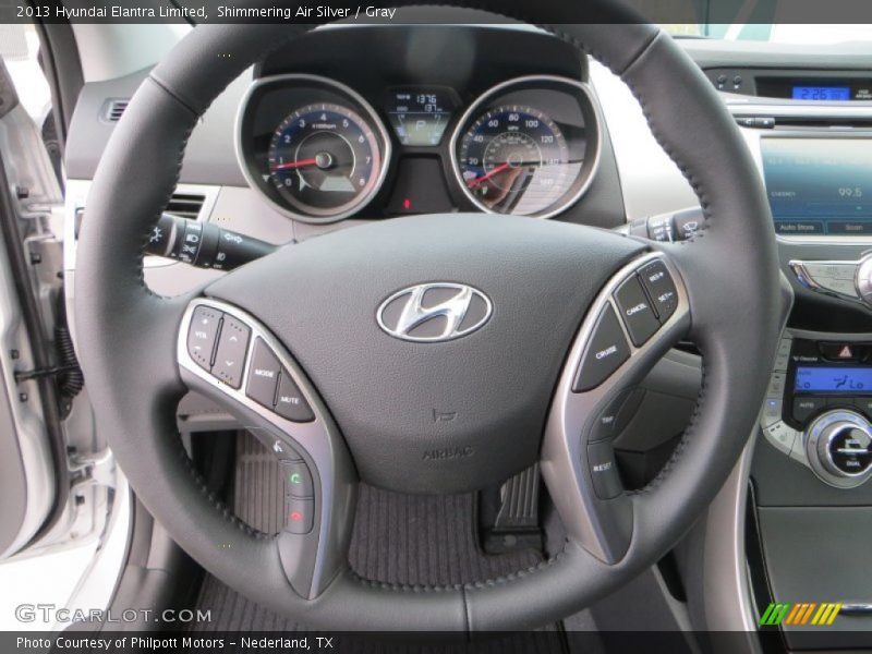 Shimmering Air Silver / Gray 2013 Hyundai Elantra Limited