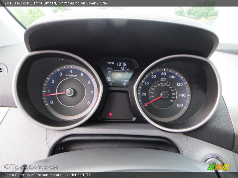 Shimmering Air Silver / Gray 2013 Hyundai Elantra Limited