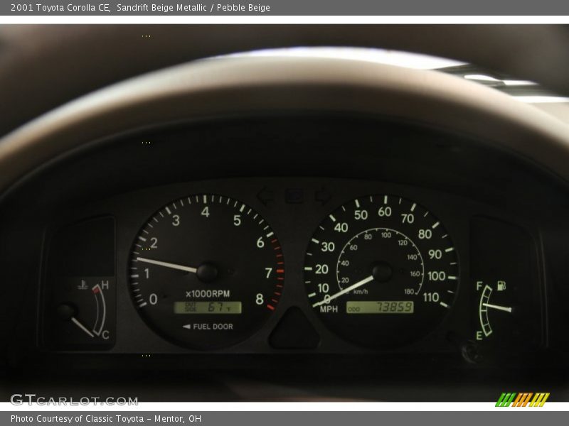 Sandrift Beige Metallic / Pebble Beige 2001 Toyota Corolla CE