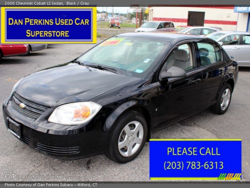 Black / Gray 2006 Chevrolet Cobalt LS Sedan
