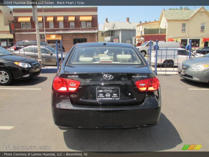 Black Pearl / Gray 2008 Hyundai Elantra GLS Sedan