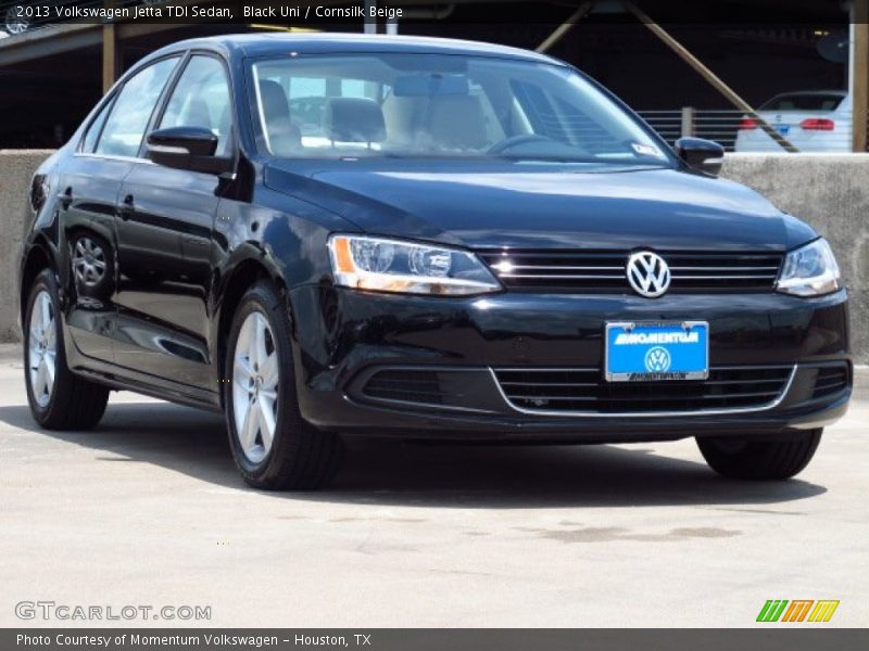Black Uni / Cornsilk Beige 2013 Volkswagen Jetta TDI Sedan