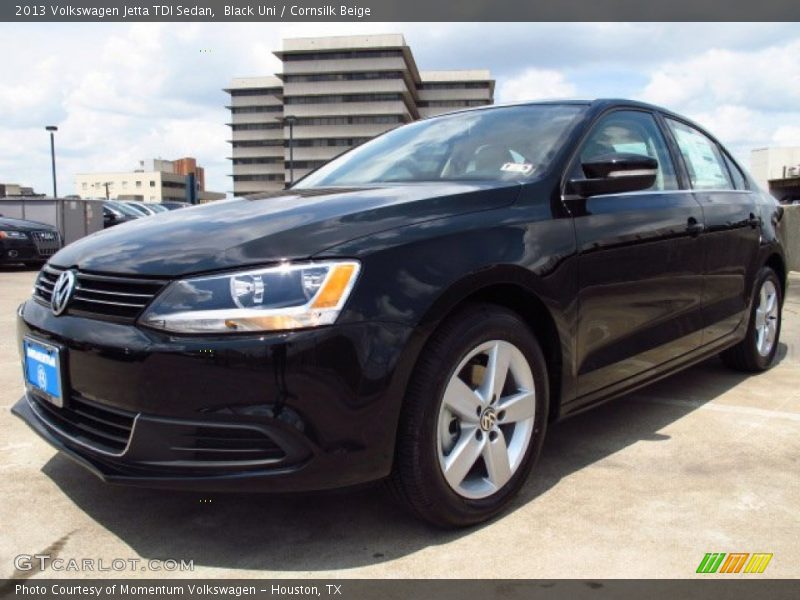 Black Uni / Cornsilk Beige 2013 Volkswagen Jetta TDI Sedan