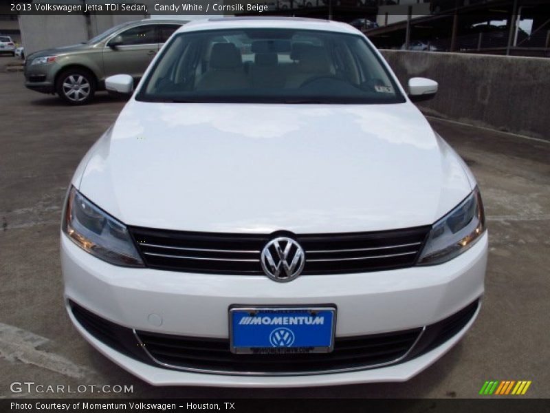 Candy White / Cornsilk Beige 2013 Volkswagen Jetta TDI Sedan