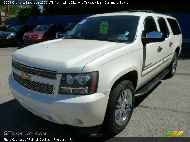 White Diamond Tricoat / Light Cashmere/Ebony 2008 Chevrolet Suburban 1500 LTZ 4x4