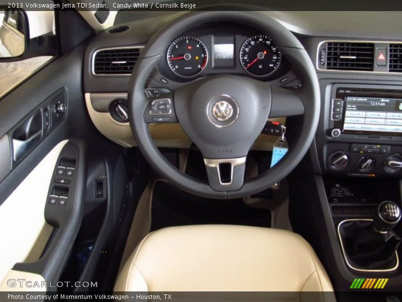 Candy White / Cornsilk Beige 2013 Volkswagen Jetta TDI Sedan