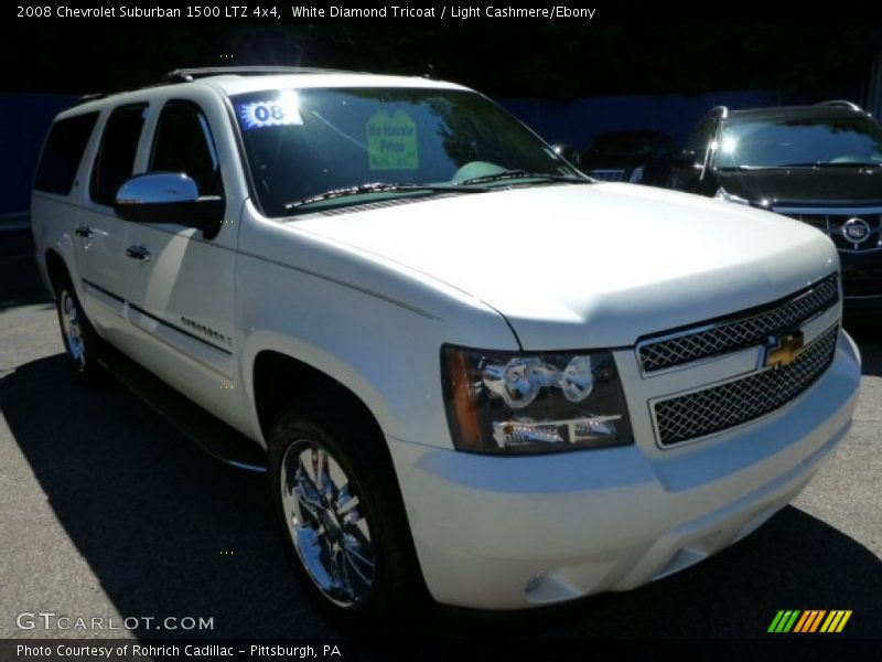 White Diamond Tricoat / Light Cashmere/Ebony 2008 Chevrolet Suburban 1500 LTZ 4x4