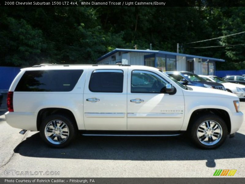 White Diamond Tricoat / Light Cashmere/Ebony 2008 Chevrolet Suburban 1500 LTZ 4x4