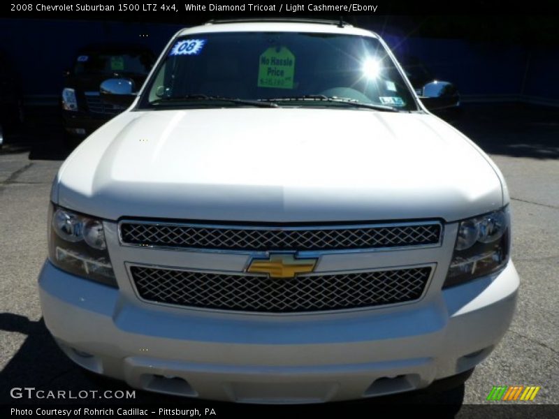 White Diamond Tricoat / Light Cashmere/Ebony 2008 Chevrolet Suburban 1500 LTZ 4x4