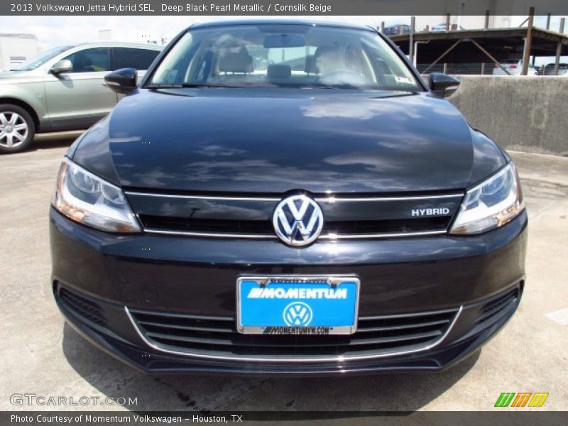 Deep Black Pearl Metallic / Cornsilk Beige 2013 Volkswagen Jetta Hybrid SEL