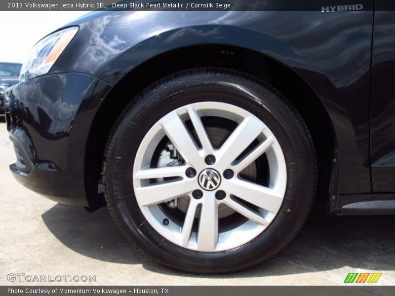 Deep Black Pearl Metallic / Cornsilk Beige 2013 Volkswagen Jetta Hybrid SEL