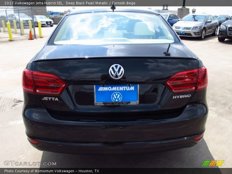 Deep Black Pearl Metallic / Cornsilk Beige 2013 Volkswagen Jetta Hybrid SEL