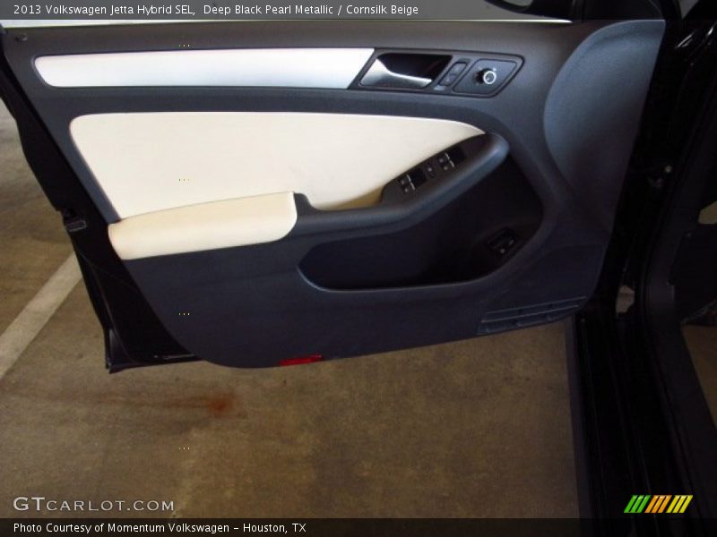 Deep Black Pearl Metallic / Cornsilk Beige 2013 Volkswagen Jetta Hybrid SEL