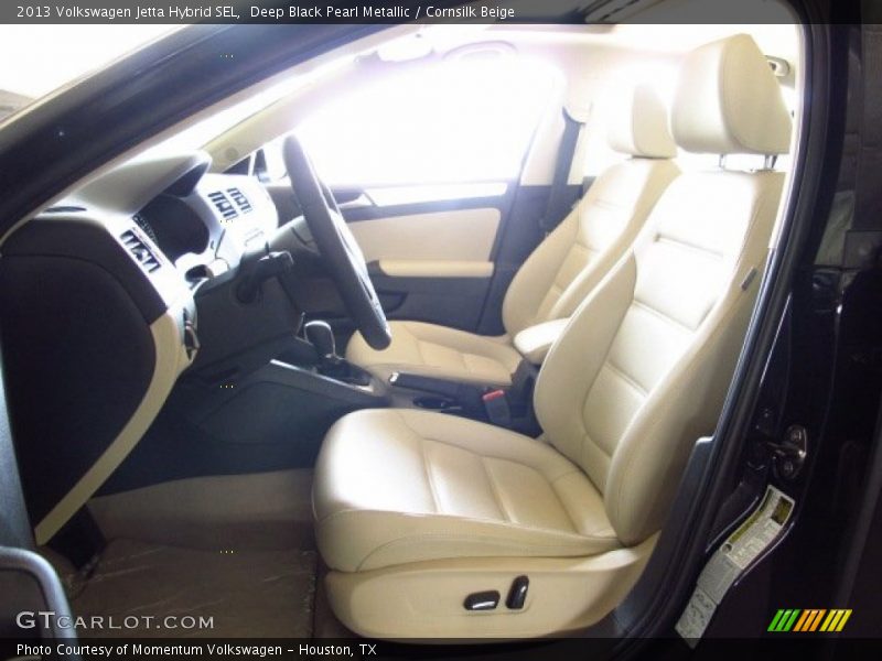 Deep Black Pearl Metallic / Cornsilk Beige 2013 Volkswagen Jetta Hybrid SEL