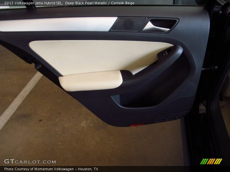 Deep Black Pearl Metallic / Cornsilk Beige 2013 Volkswagen Jetta Hybrid SEL