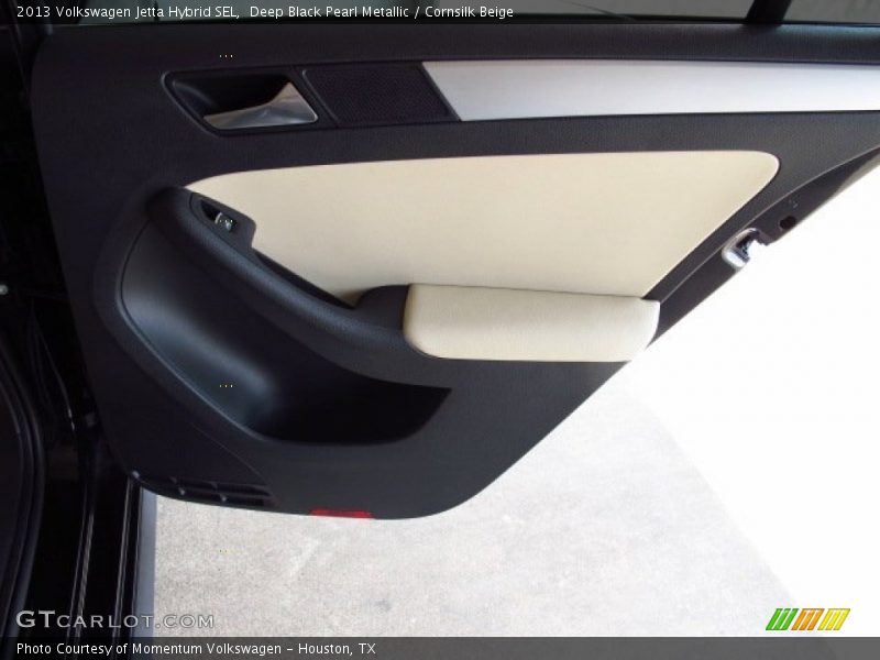 Deep Black Pearl Metallic / Cornsilk Beige 2013 Volkswagen Jetta Hybrid SEL