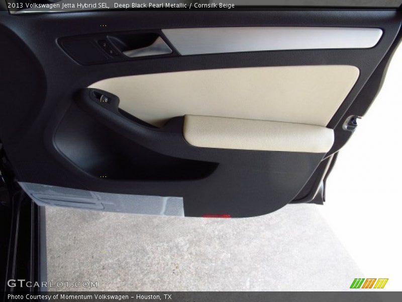 Deep Black Pearl Metallic / Cornsilk Beige 2013 Volkswagen Jetta Hybrid SEL