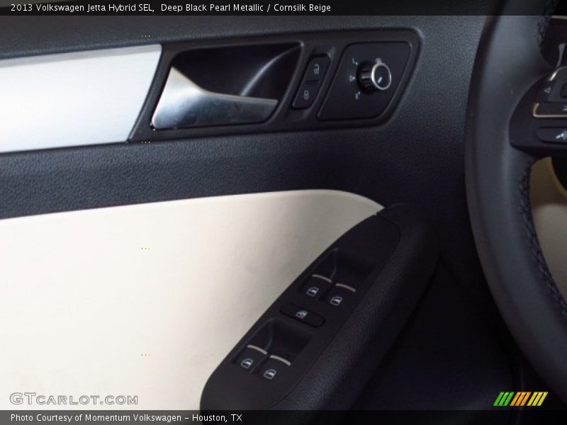 Deep Black Pearl Metallic / Cornsilk Beige 2013 Volkswagen Jetta Hybrid SEL
