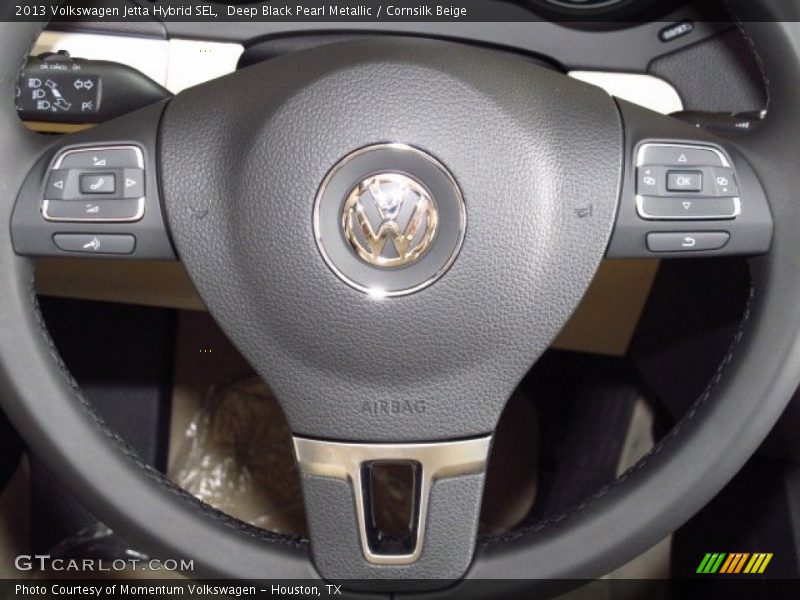 Deep Black Pearl Metallic / Cornsilk Beige 2013 Volkswagen Jetta Hybrid SEL