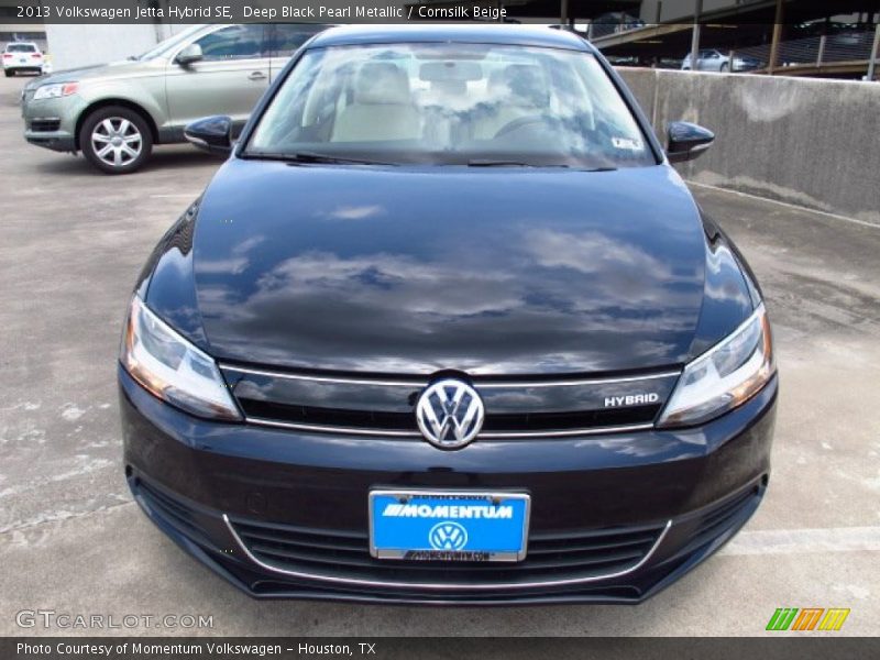 Deep Black Pearl Metallic / Cornsilk Beige 2013 Volkswagen Jetta Hybrid SE
