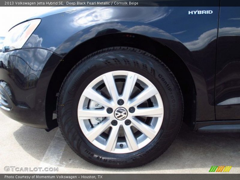 Deep Black Pearl Metallic / Cornsilk Beige 2013 Volkswagen Jetta Hybrid SE
