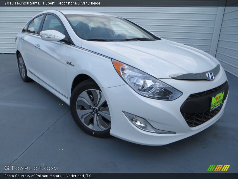 Moonstone Silver / Beige 2013 Hyundai Santa Fe Sport
