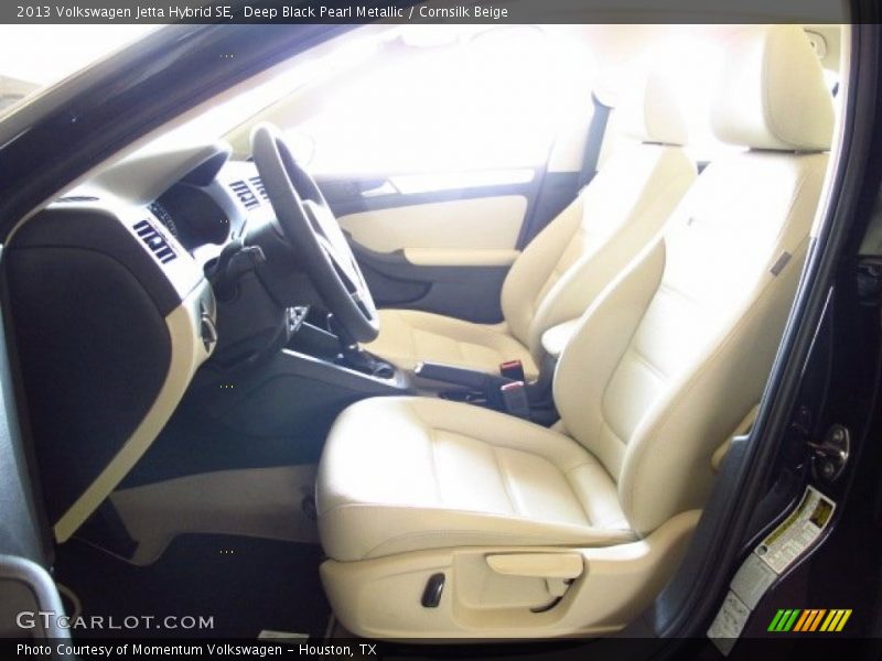 Deep Black Pearl Metallic / Cornsilk Beige 2013 Volkswagen Jetta Hybrid SE