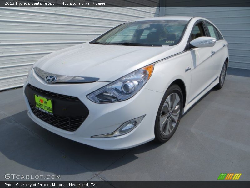 Moonstone Silver / Beige 2013 Hyundai Santa Fe Sport