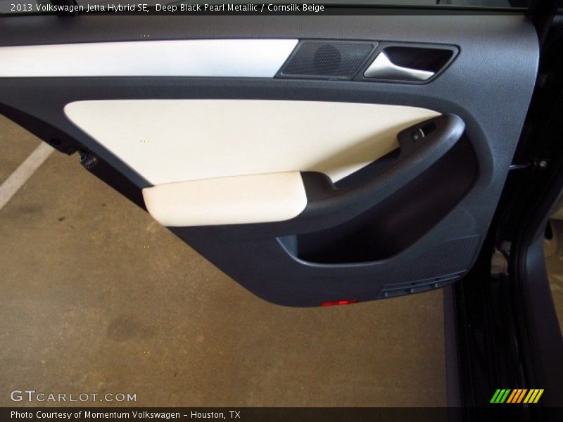 Deep Black Pearl Metallic / Cornsilk Beige 2013 Volkswagen Jetta Hybrid SE