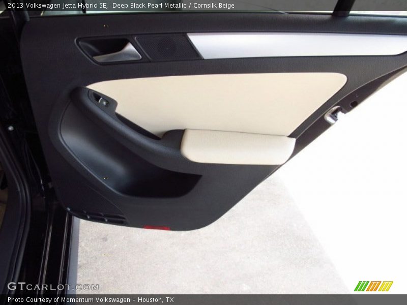 Deep Black Pearl Metallic / Cornsilk Beige 2013 Volkswagen Jetta Hybrid SE