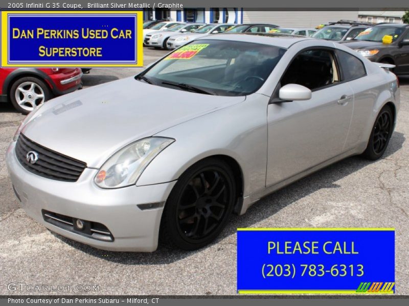Brilliant Silver Metallic / Graphite 2005 Infiniti G 35 Coupe