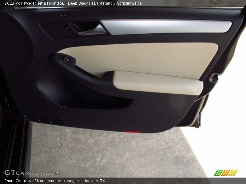 Deep Black Pearl Metallic / Cornsilk Beige 2013 Volkswagen Jetta Hybrid SE