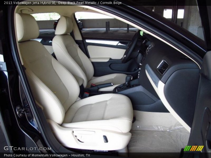 Deep Black Pearl Metallic / Cornsilk Beige 2013 Volkswagen Jetta Hybrid SE