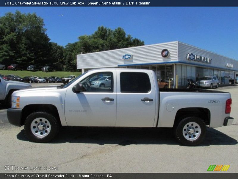 Sheer Silver Metallic / Dark Titanium 2011 Chevrolet Silverado 1500 Crew Cab 4x4