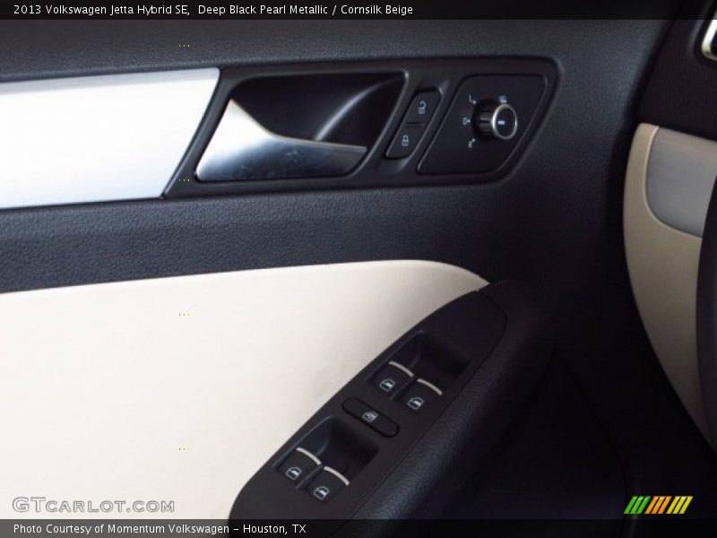 Deep Black Pearl Metallic / Cornsilk Beige 2013 Volkswagen Jetta Hybrid SE