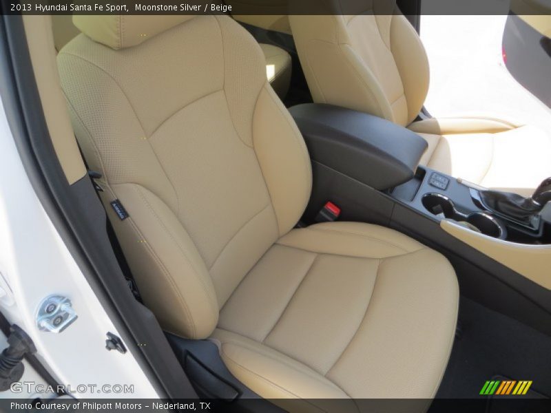 Moonstone Silver / Beige 2013 Hyundai Santa Fe Sport