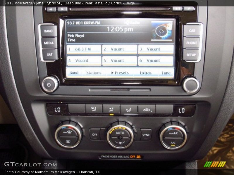 Deep Black Pearl Metallic / Cornsilk Beige 2013 Volkswagen Jetta Hybrid SE