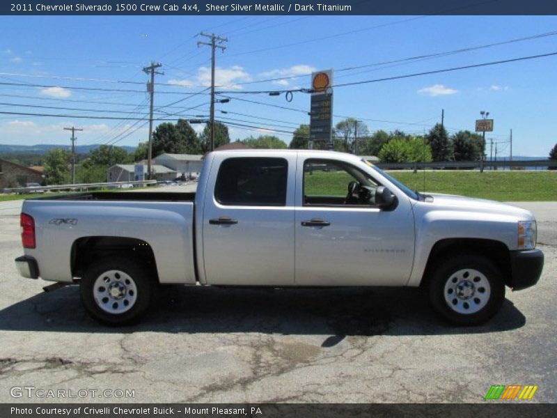 Sheer Silver Metallic / Dark Titanium 2011 Chevrolet Silverado 1500 Crew Cab 4x4