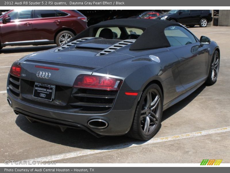 Daytona Gray Pearl Effect / Black 2012 Audi R8 Spyder 5.2 FSI quattro