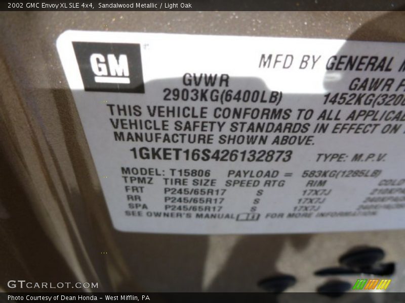 Sandalwood Metallic / Light Oak 2002 GMC Envoy XL SLE 4x4