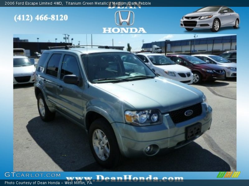 Titanium Green Metallic / Medium/Dark Pebble 2006 Ford Escape Limited 4WD