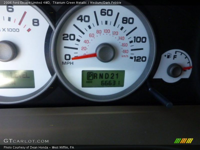 Titanium Green Metallic / Medium/Dark Pebble 2006 Ford Escape Limited 4WD