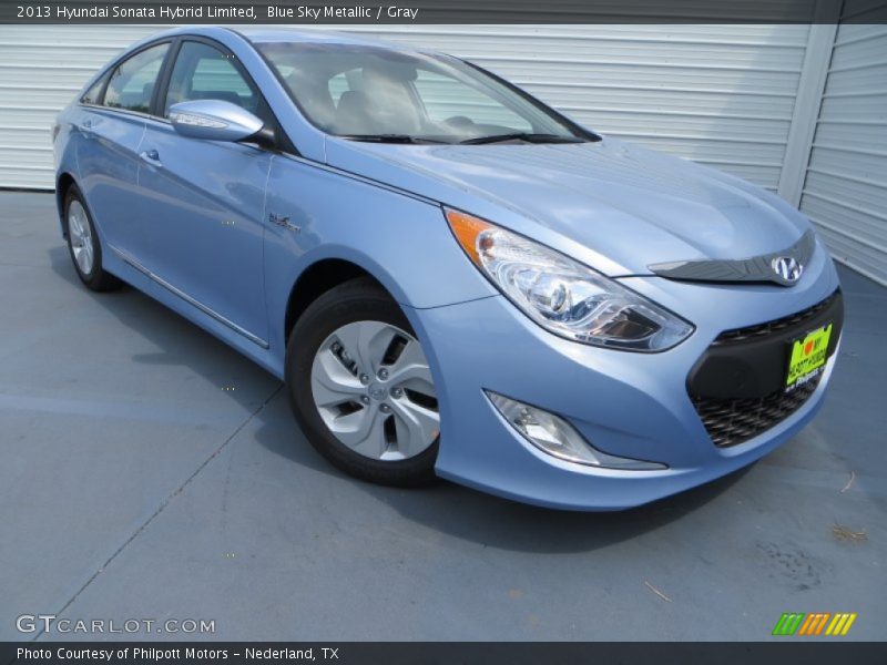 Blue Sky Metallic / Gray 2013 Hyundai Sonata Hybrid Limited