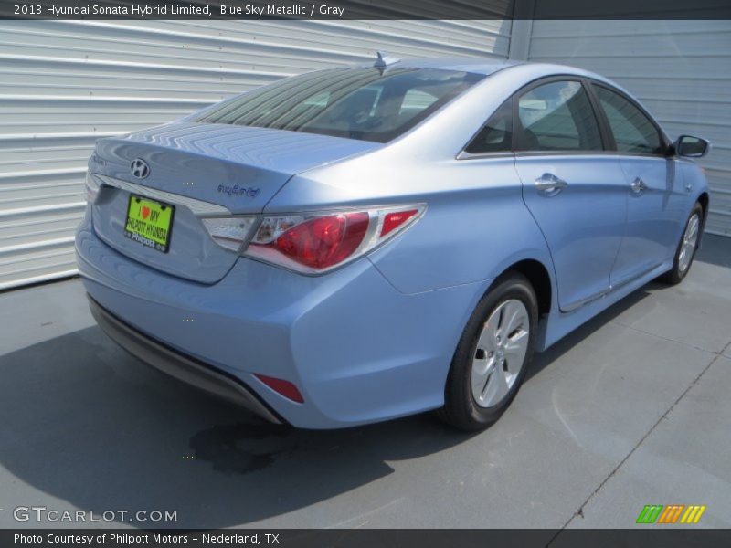 Blue Sky Metallic / Gray 2013 Hyundai Sonata Hybrid Limited